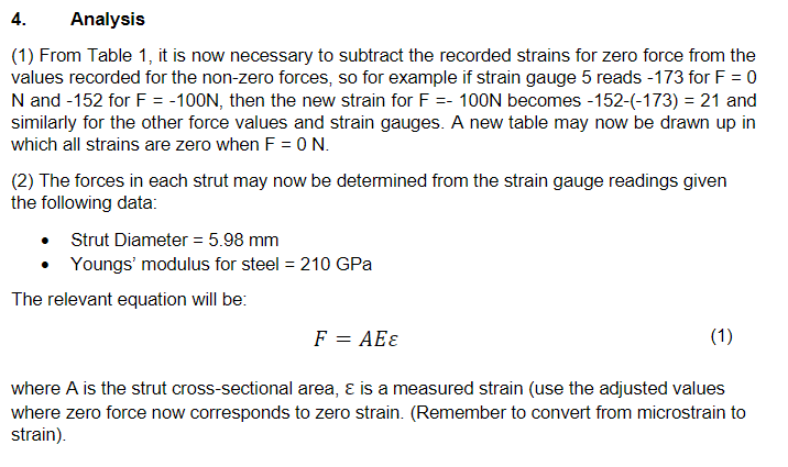 4. Analysis (1) From Table 1, it is now necessary to subtract