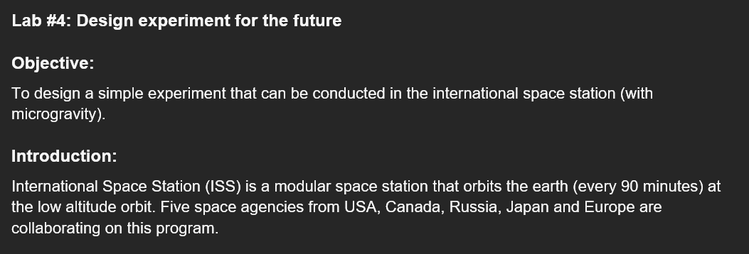 The purpose of this activity is to design an experiment that can