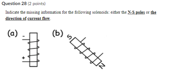 conductors: either the magnetic field or the current flow. (a) (b) Question