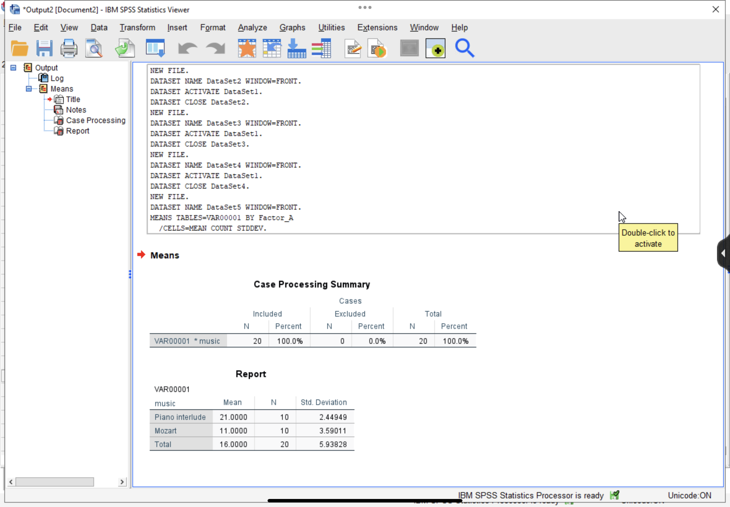 N Percent N 80 100.0% 0 0.0% 80 Percent 100.0% Report Number