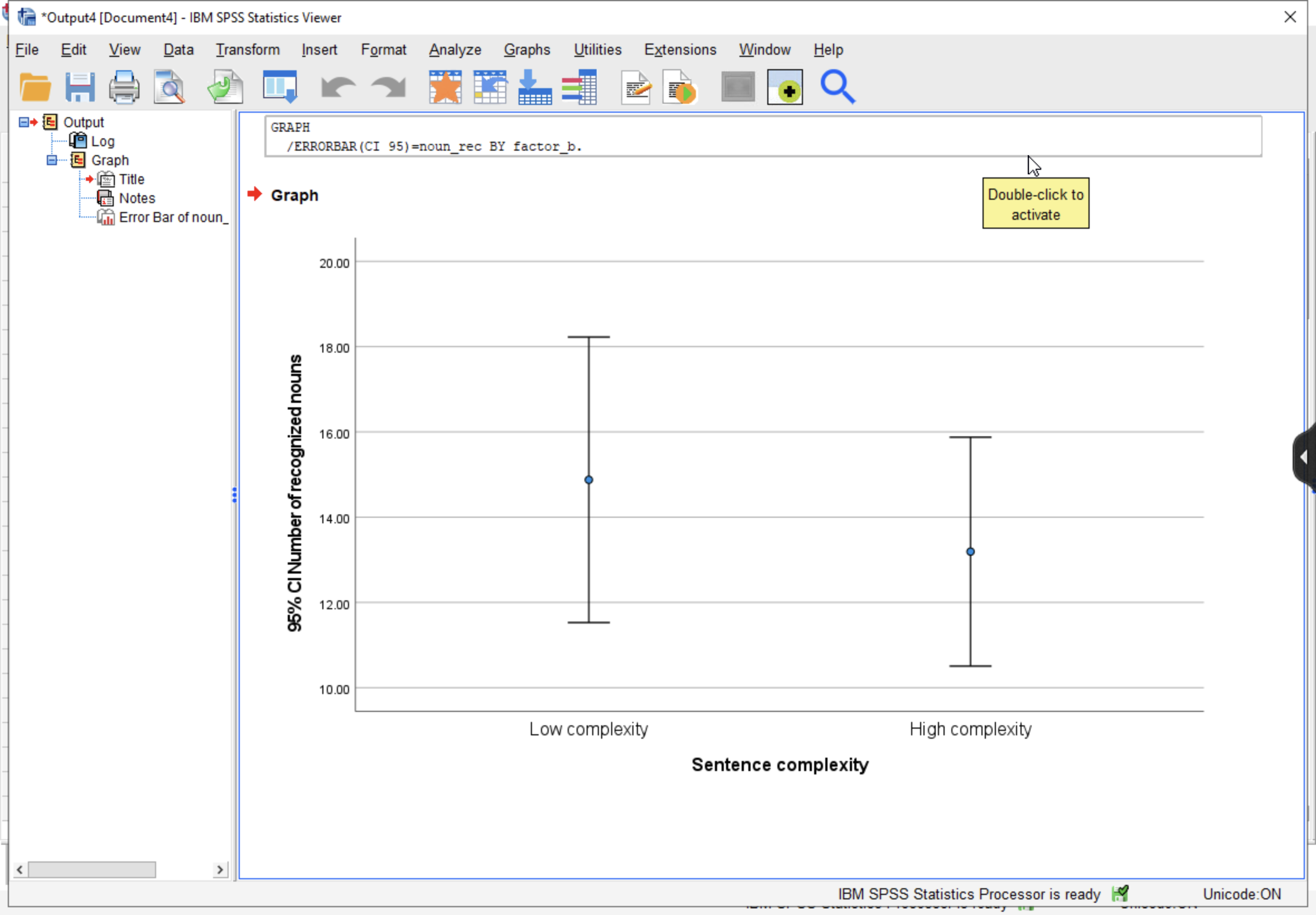 80 1.05866 IBM SPSS Statistics Processor is ready Unicode:ON Q *Output3 [Document3]