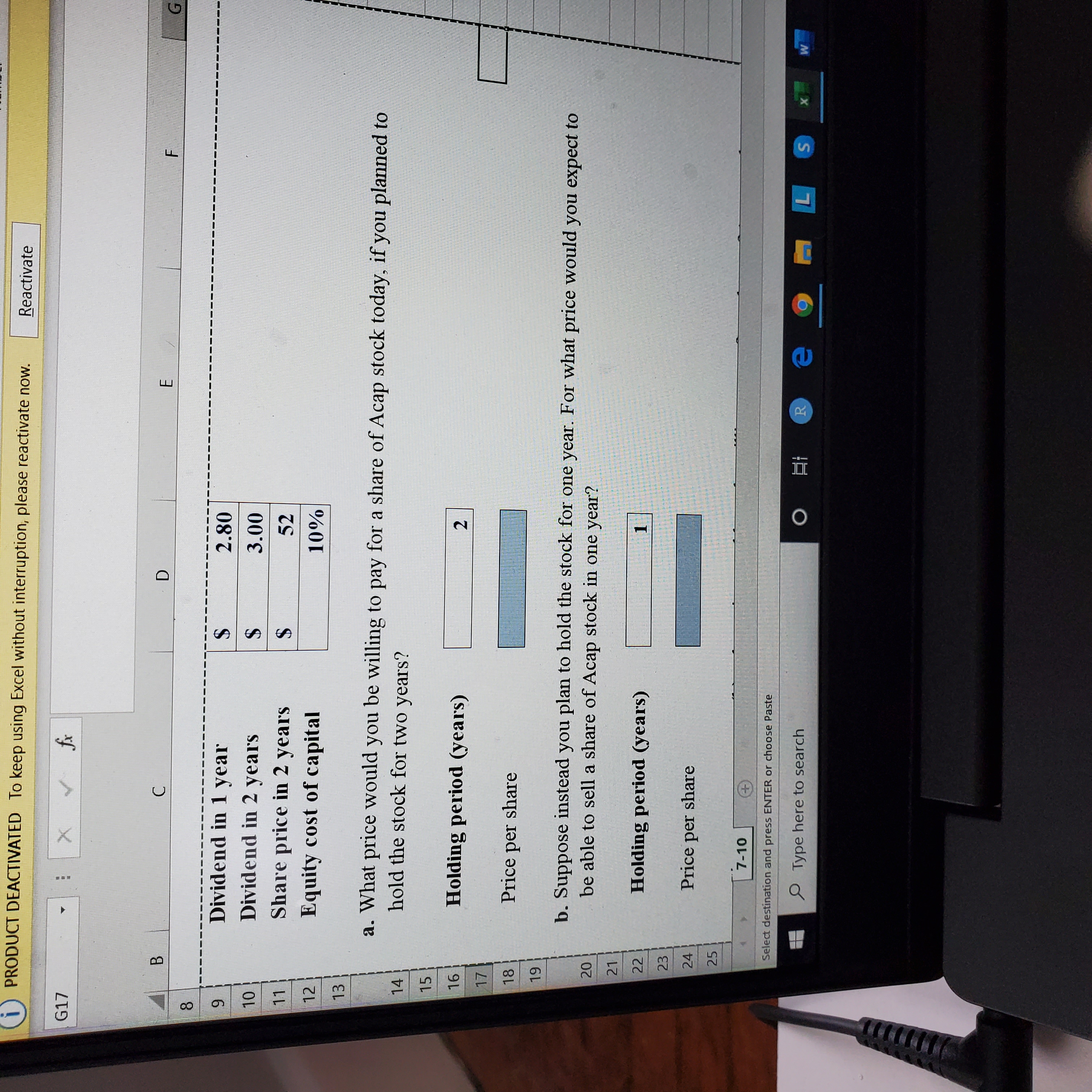 iPRODUCT DEACTIVATED To keep using Excel without interruption, please reactivate now. Reactivate
