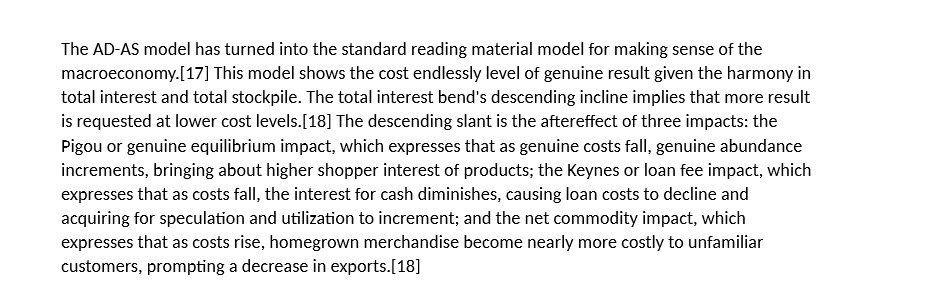 The AD-AS model has turned into the standard reading material model for