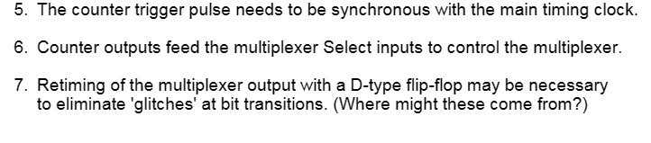5. The counter trigger pulse needs to be synchronous with the main