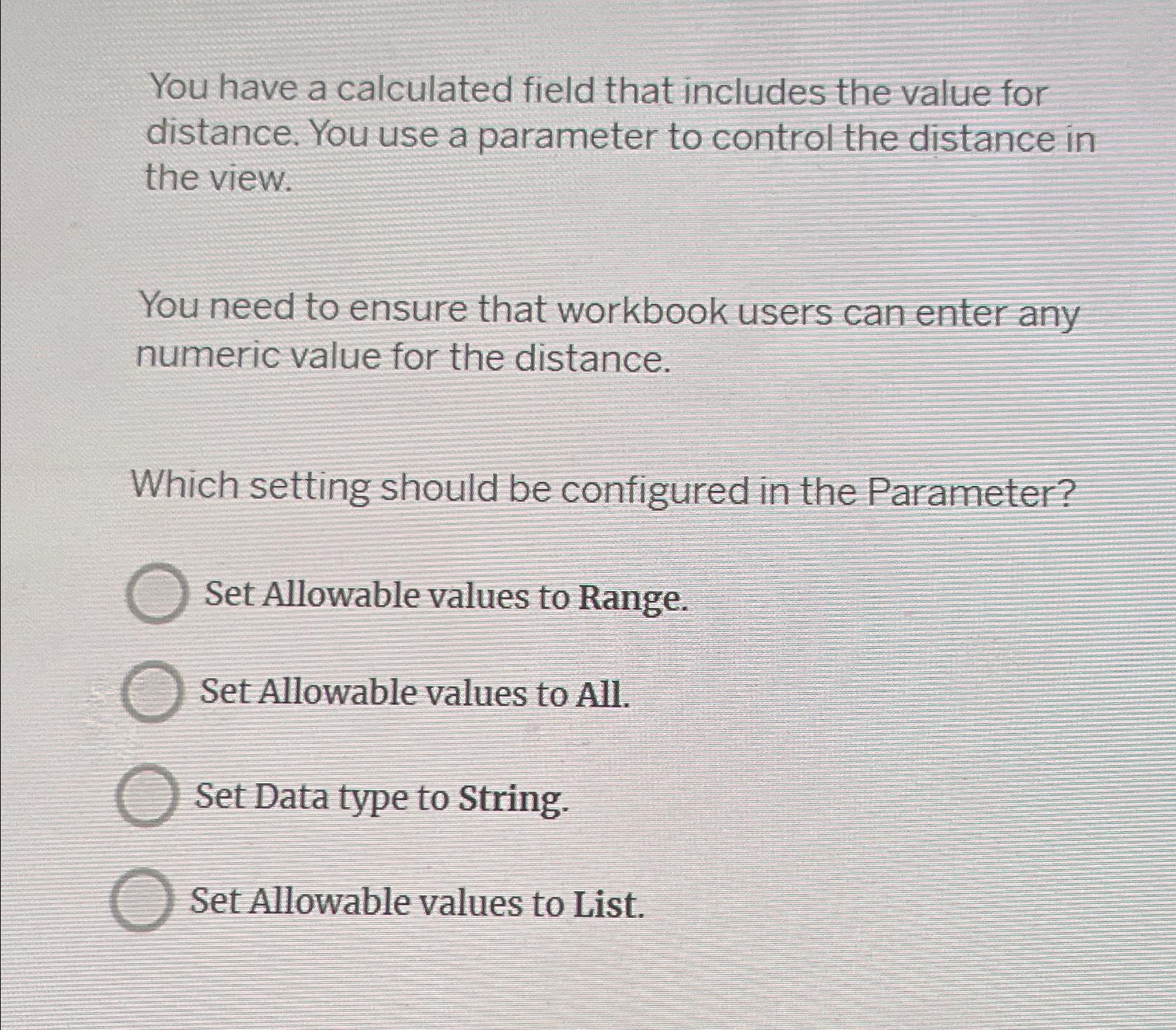 You have a calculated field that includes the value for distance. You
