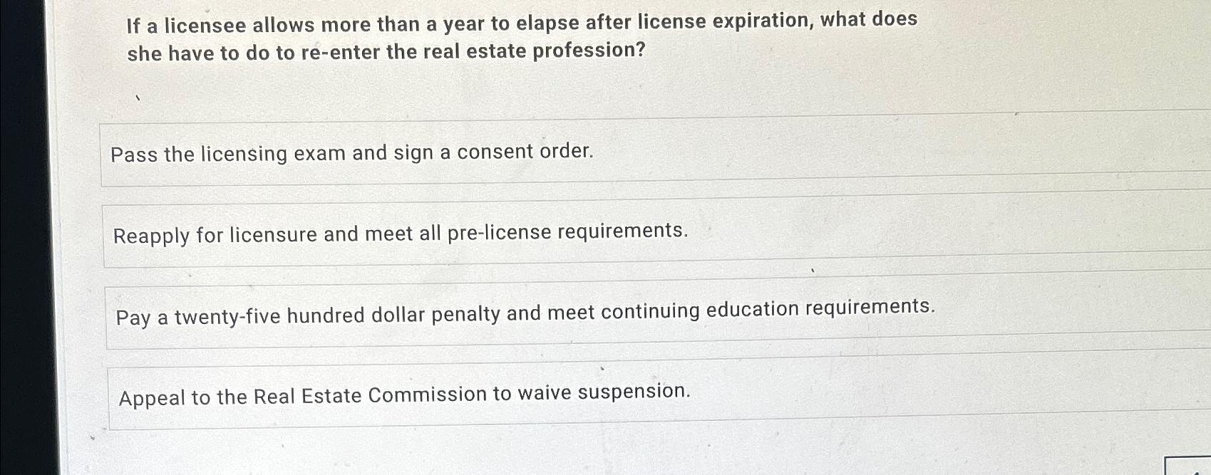 If a licensee allows more than a year to elapse after license