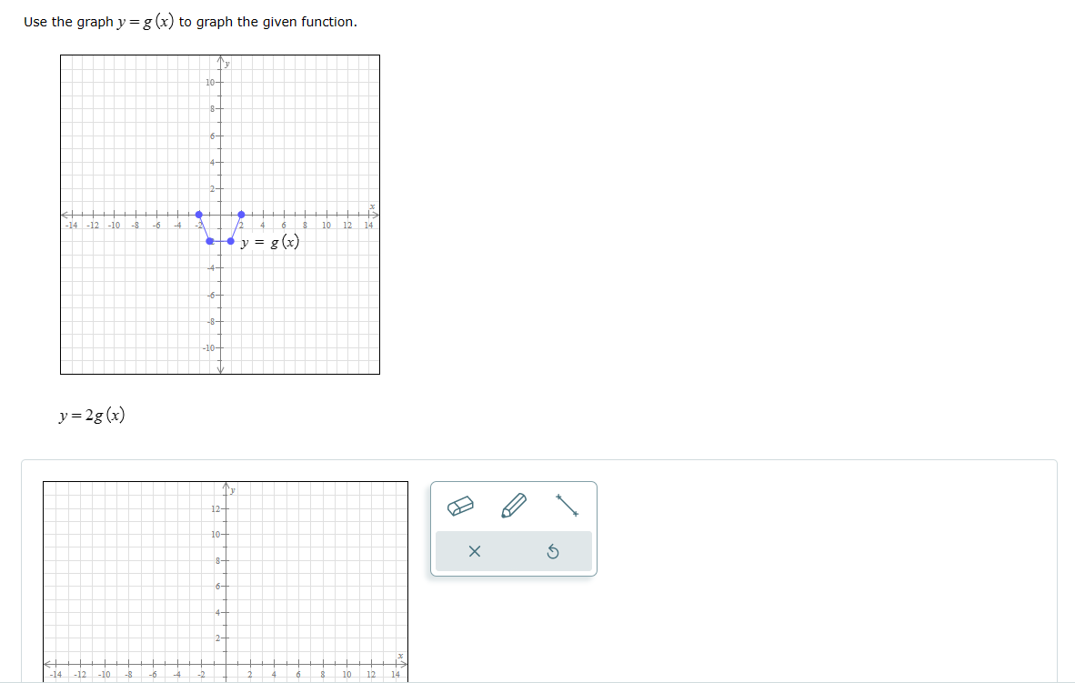 Use the graph y= g(x) to graph the given function. -14-12-10 -8