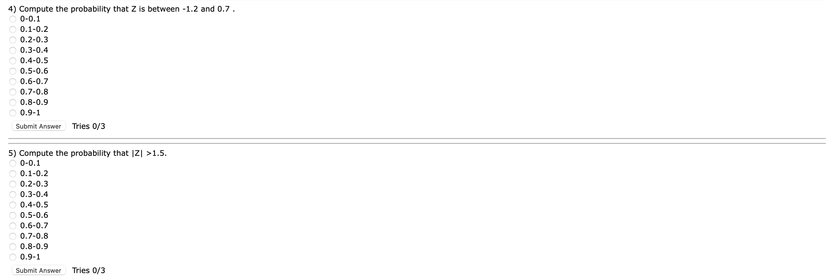if you calculate a probability to be 0.27, you would pick 0.2-0.3.