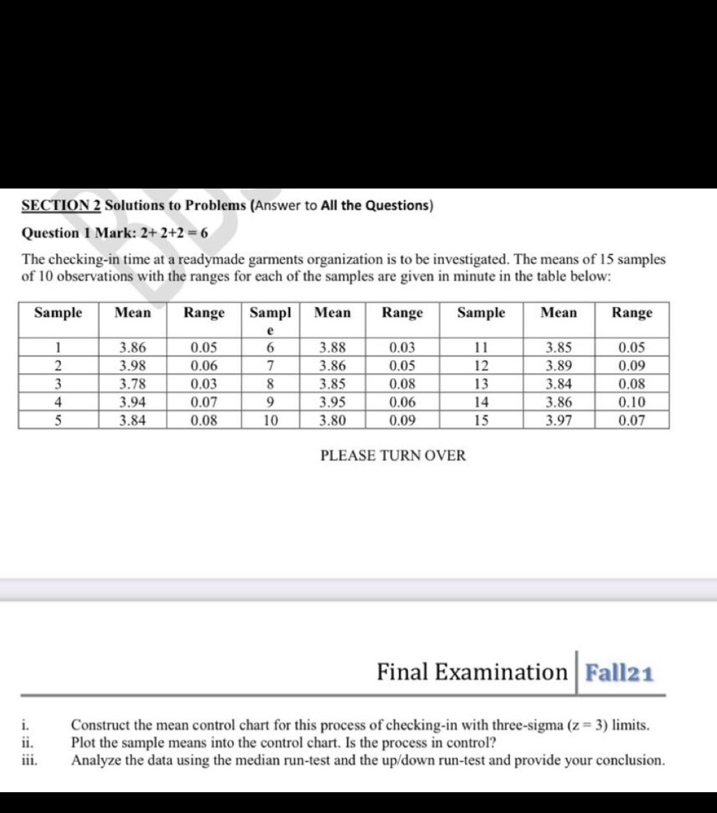 SECTION 2 Solutions to Problems (Answer to All the Questions) Question 1