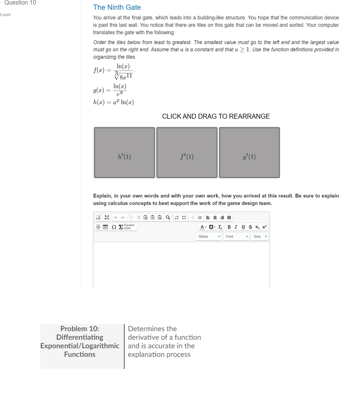 Question 10 0 point The Ninth Gate You arrive at the final