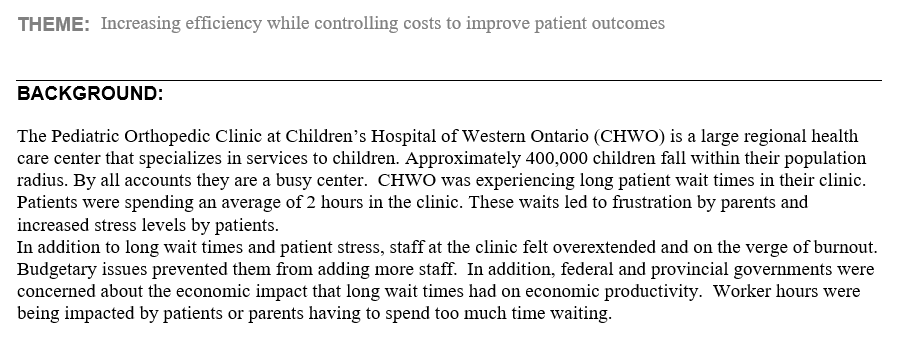 the process dissatisfactory performance. Next suggest a new or redesigned process that