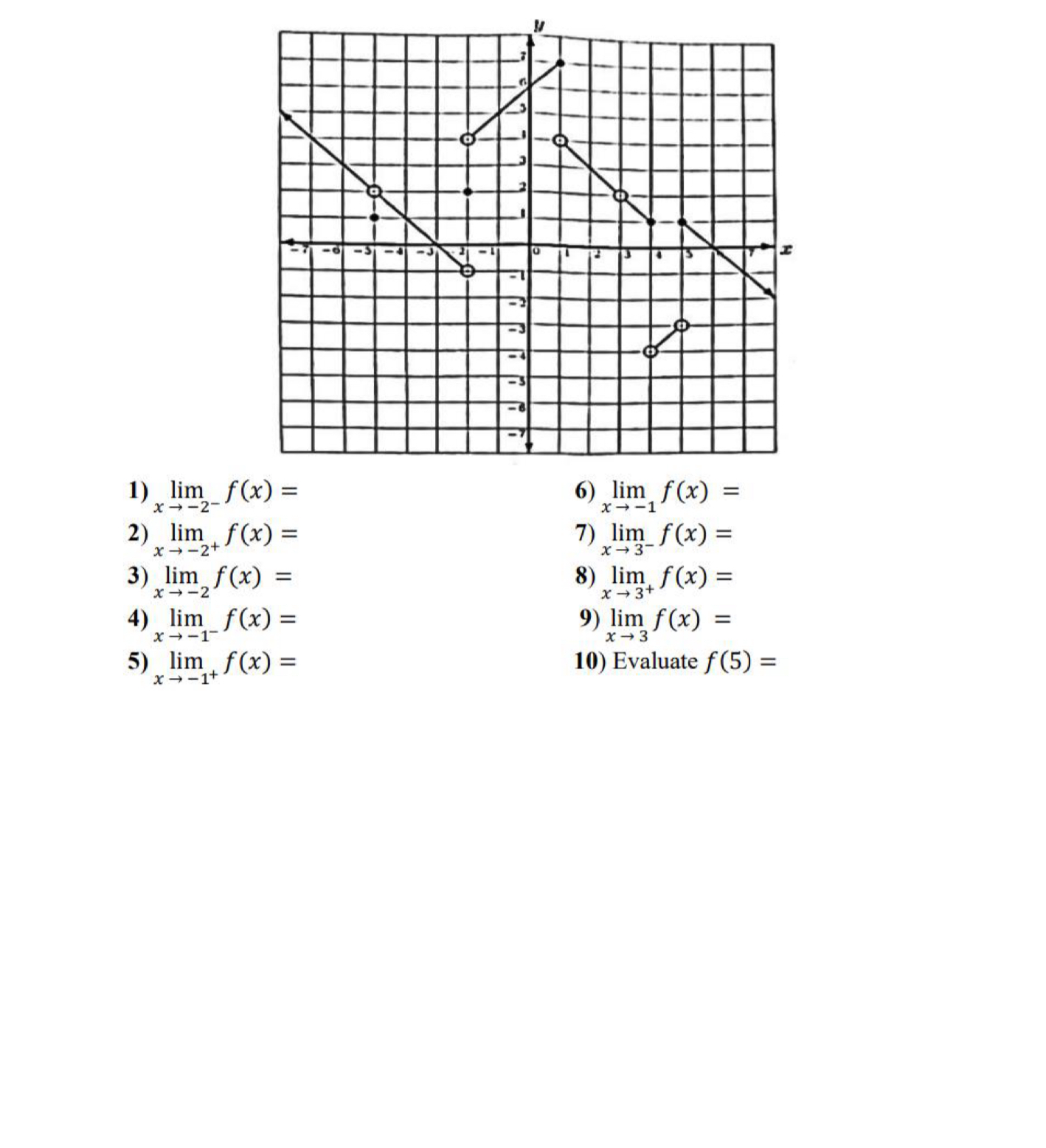 -J H 26 1) lim f(x) = X--2- 2) lim f(x) =
