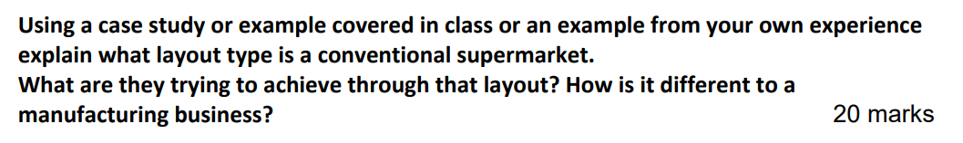 Using a case study or example covered in class or an example