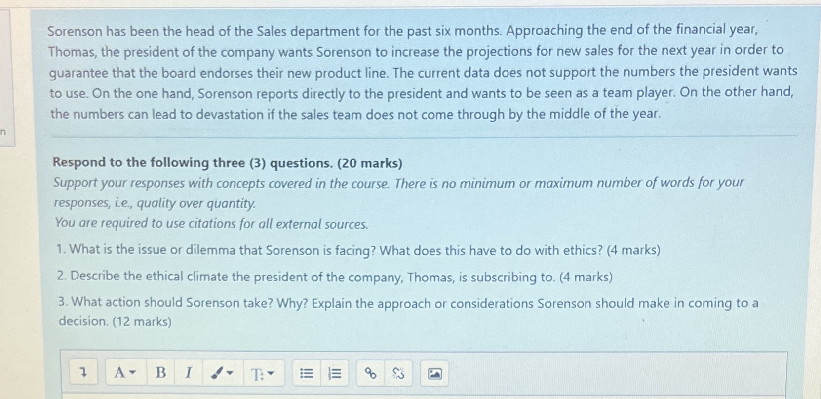 n Sorenson has been the head of the Sales department for the