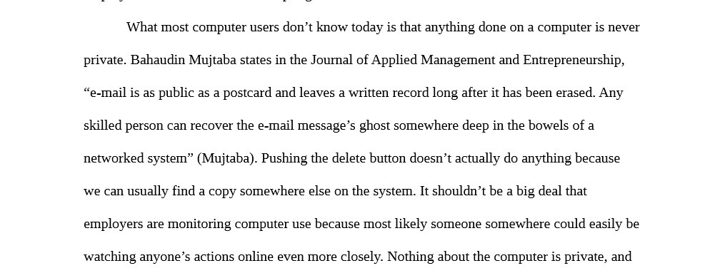 What most computer users don't know today is that anything done on