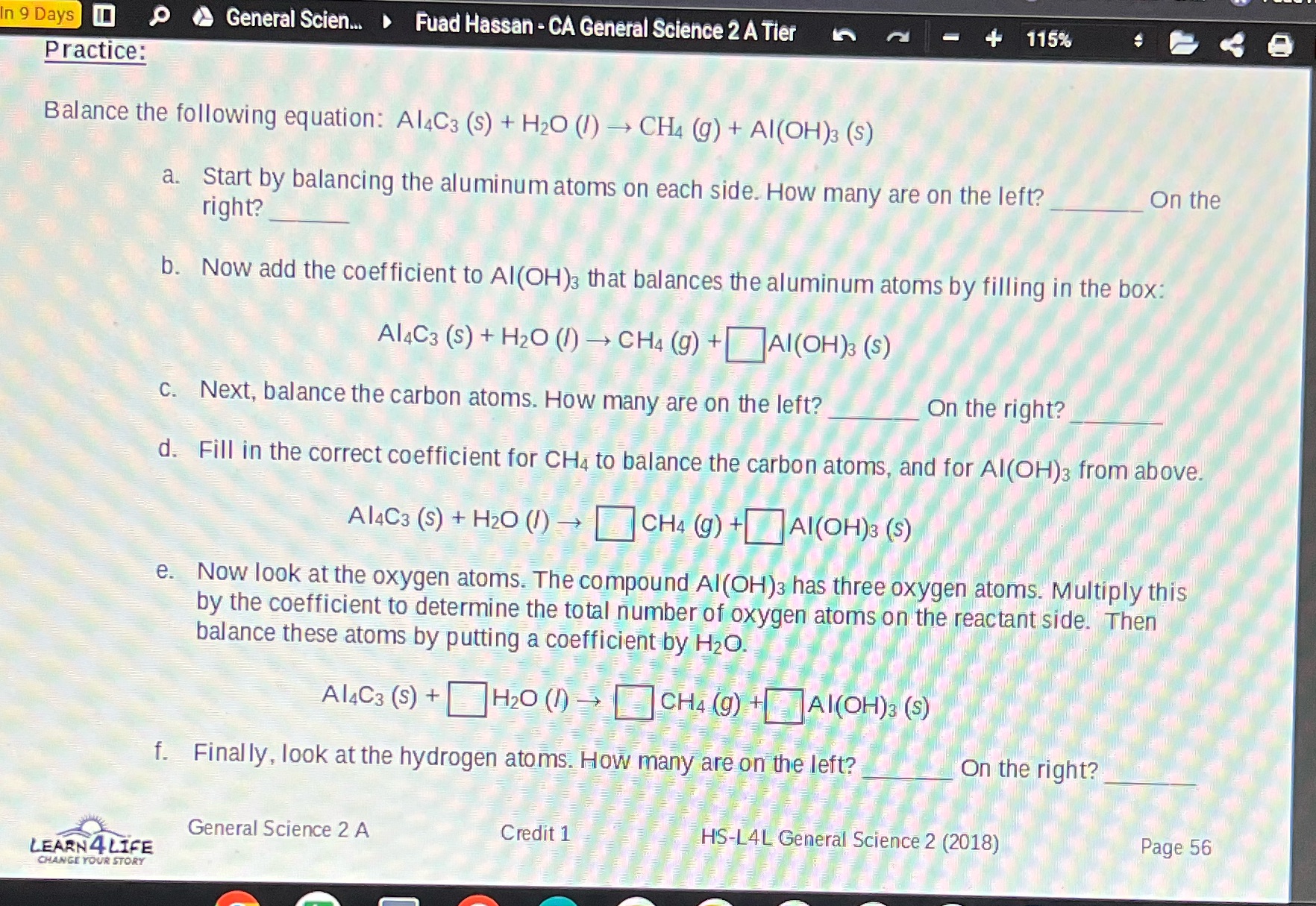 In 9 Days 0 General Scien... Fuad Hassan - CA General Science