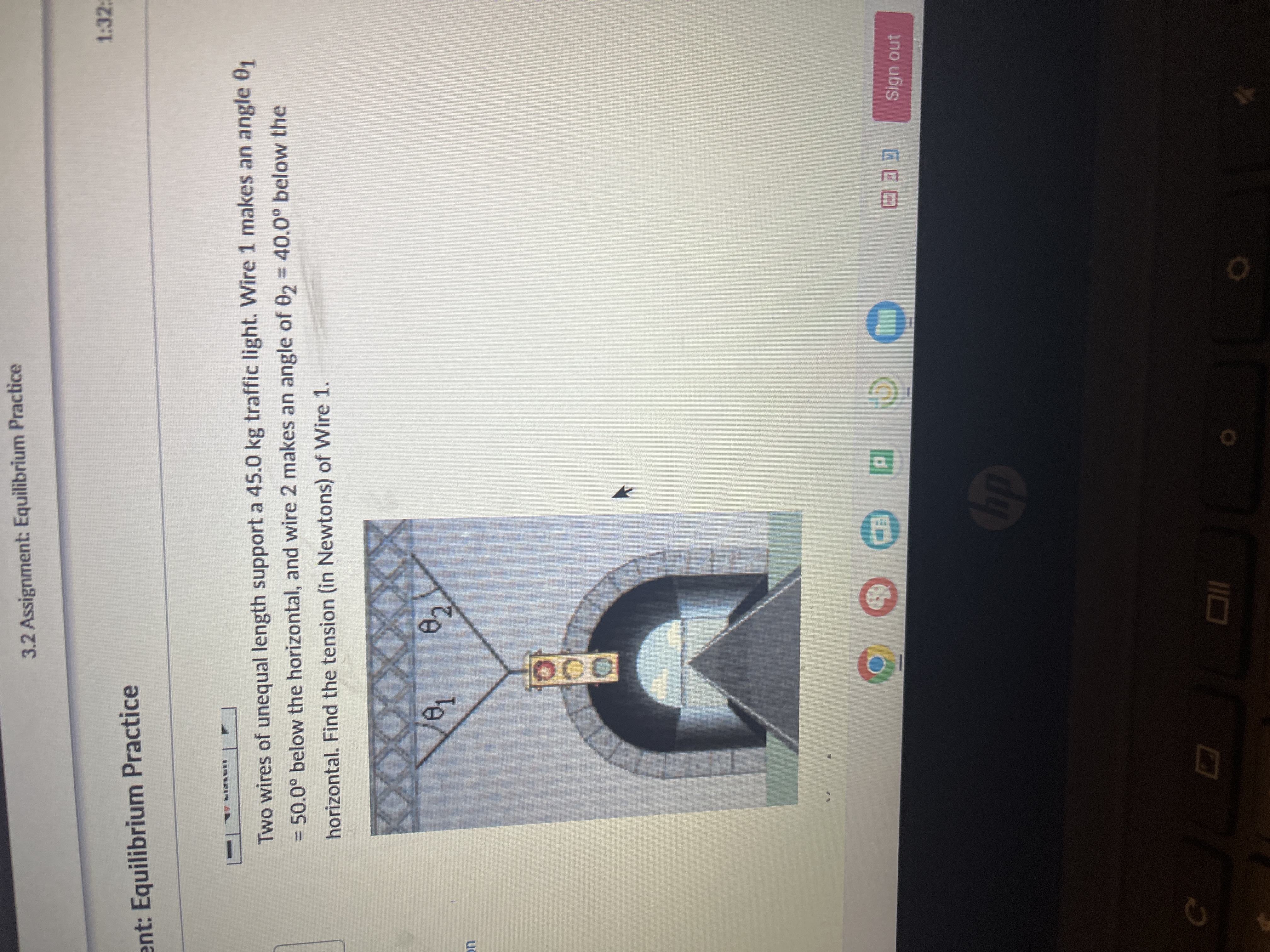 ent: Equilibrium Practice n 3.2 Assignment: Equilibrium Practice Two wires of unequal