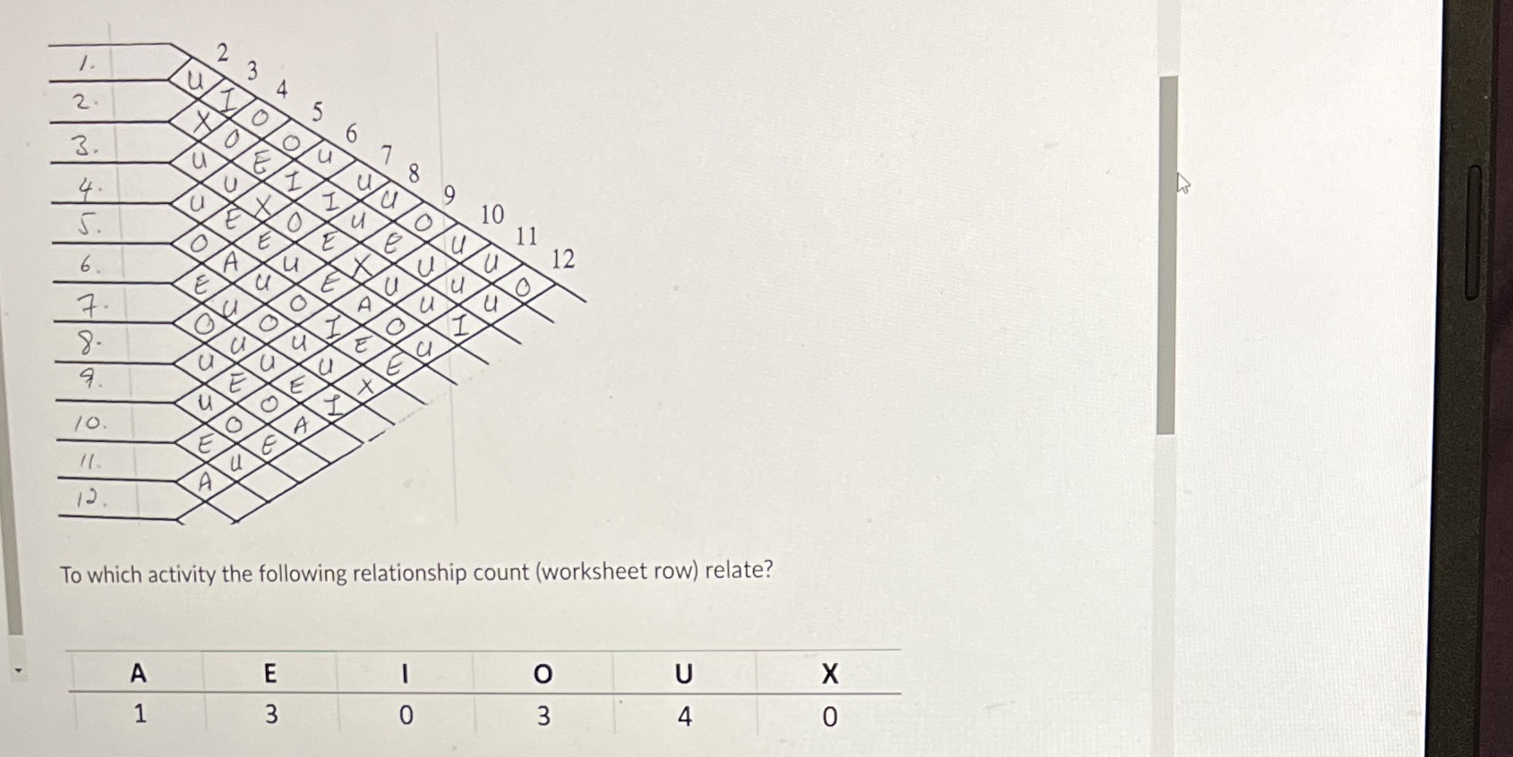 6. 7. E 1. 2. 3. 4. 5. 2345678 20 " 0