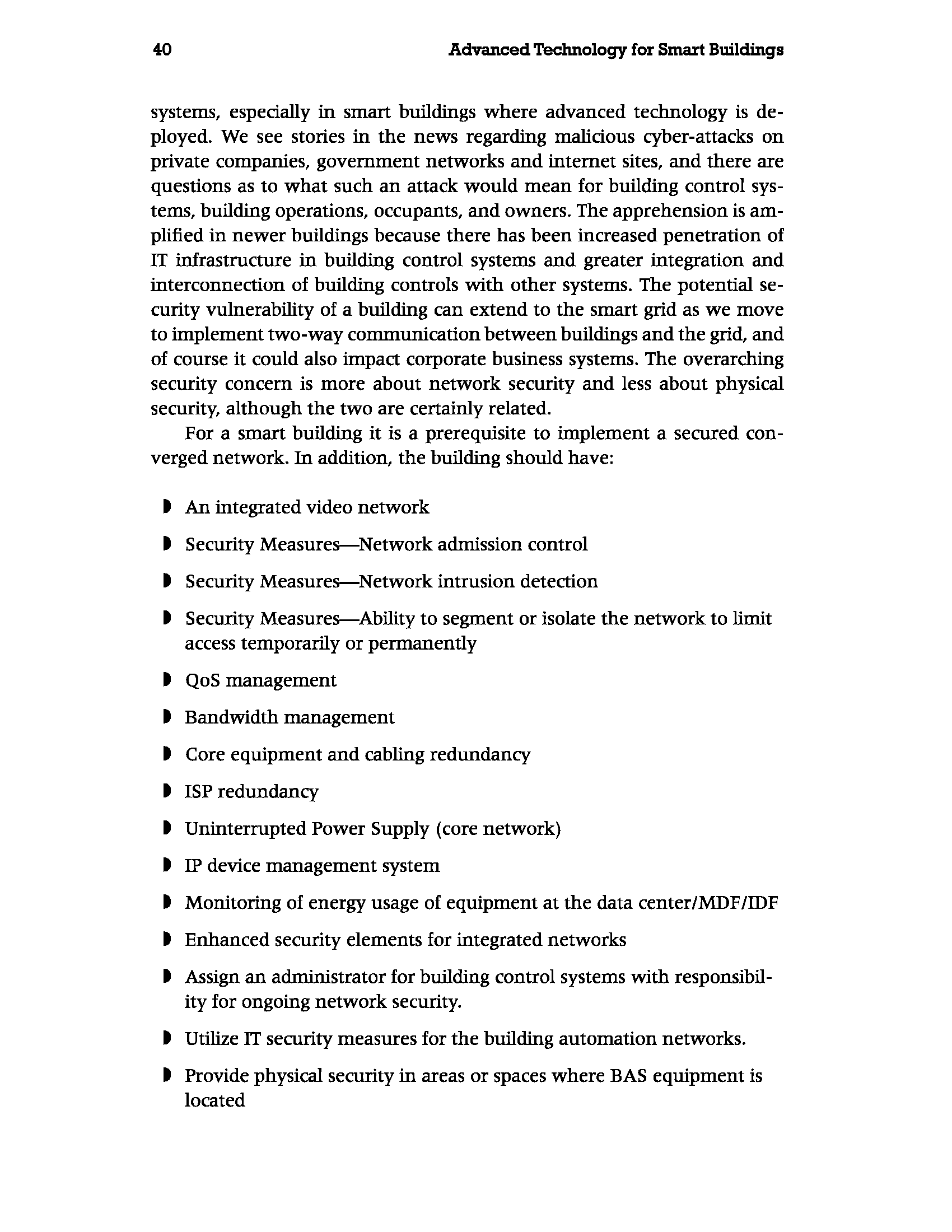 cool- ing, and ventilation system, a fire alarm system, and maybe a