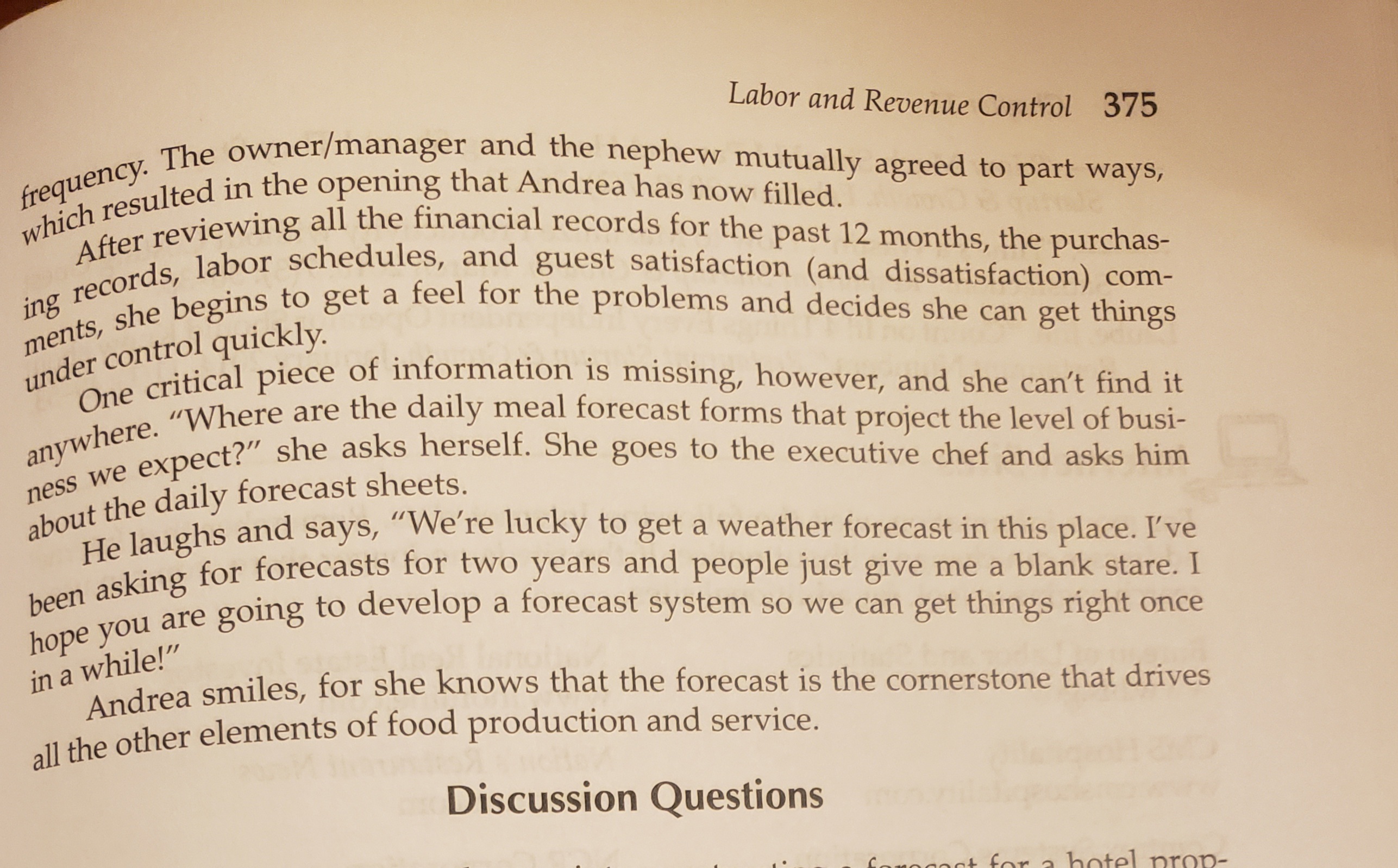 is the new food and beverage manager at the Windsor Hotel, a