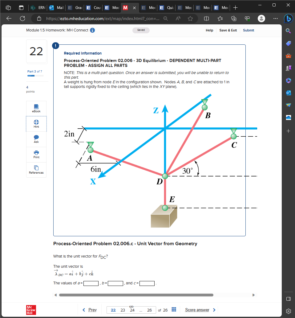 ERN Mail E Grad E Cour E Mod M XE Moc E