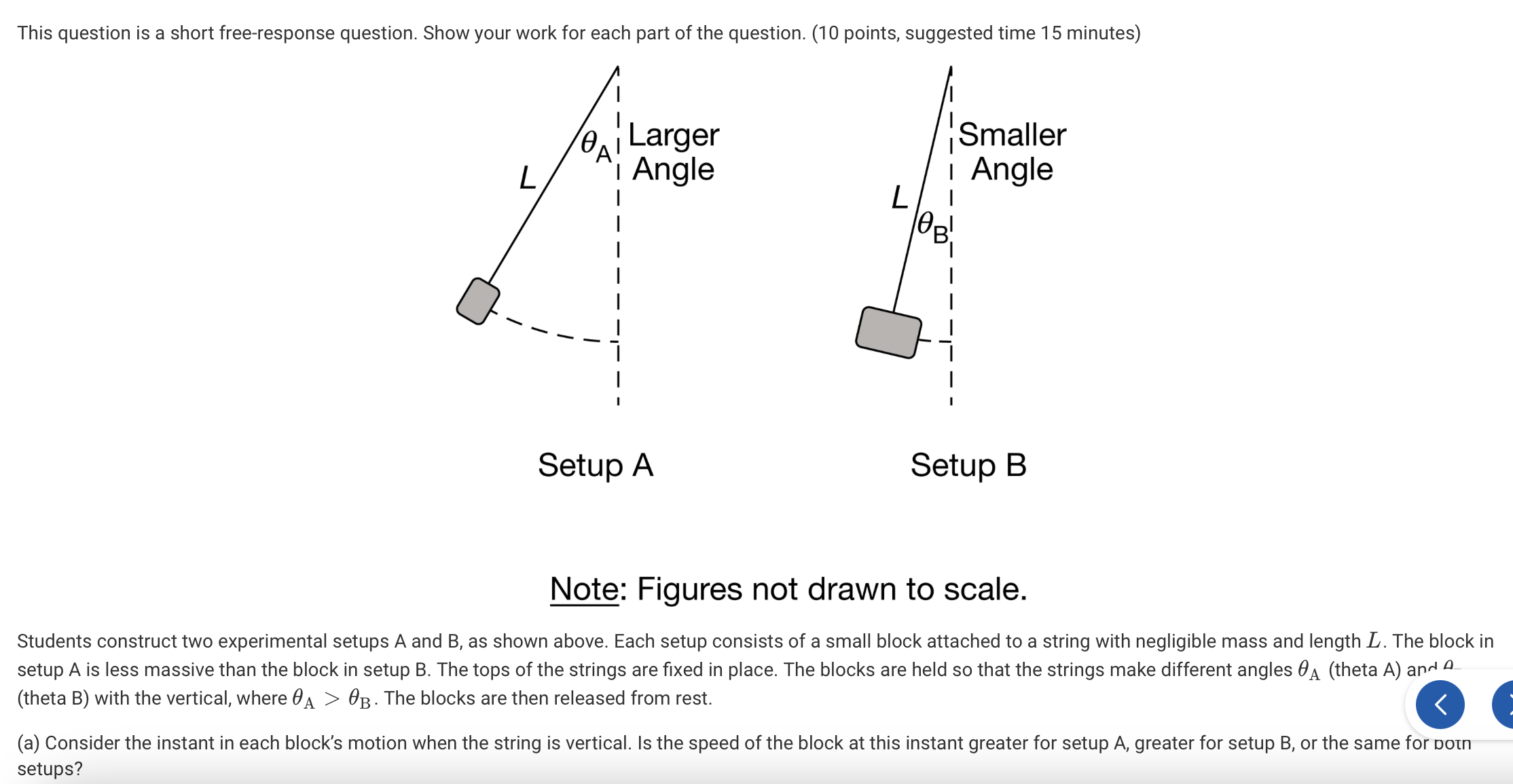 when the strings are vertical. In a clear, coherent, paragraph-length response, do