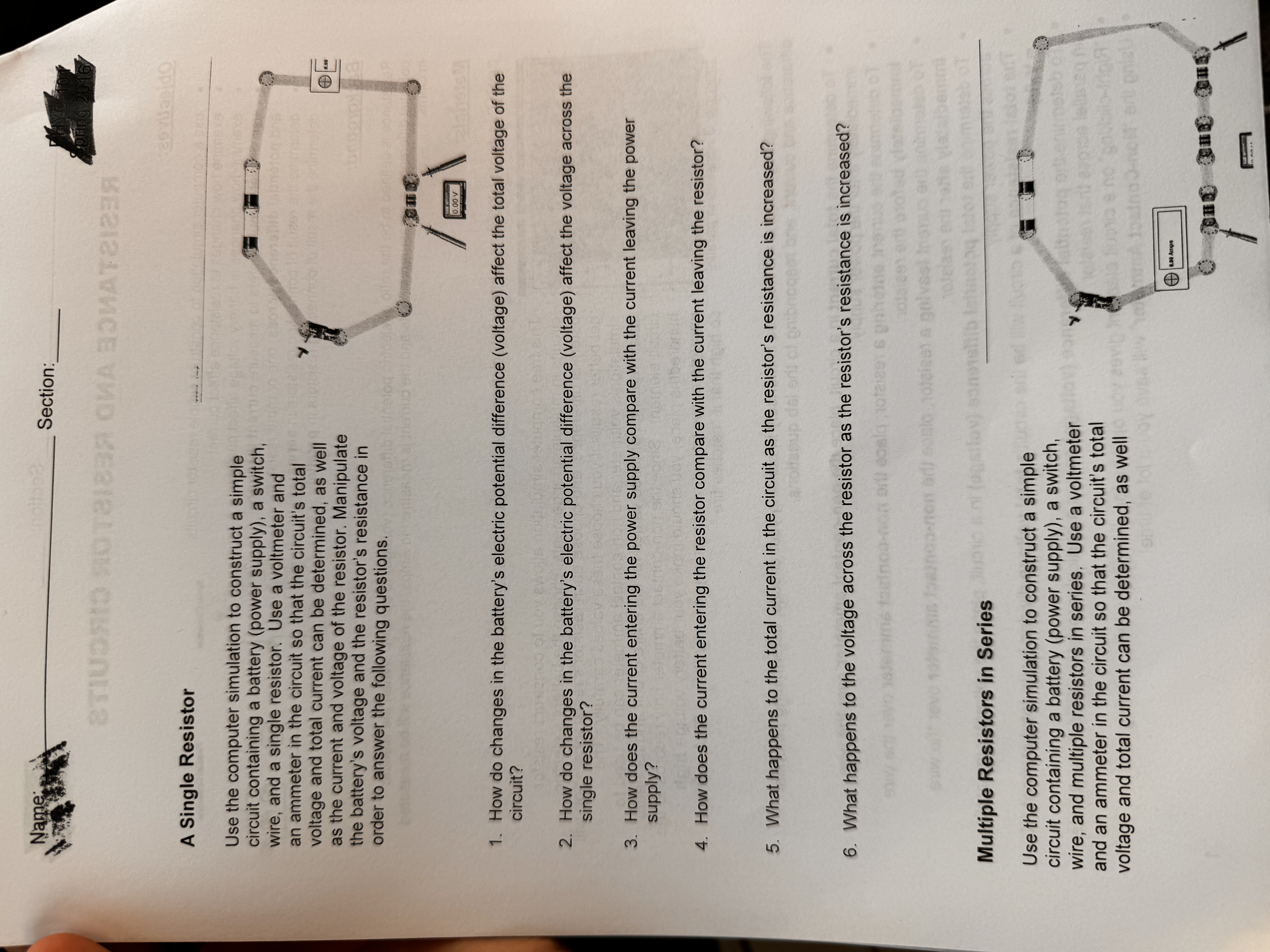 simulation to construct simple resistor circuits examine how changes in resistance affect
