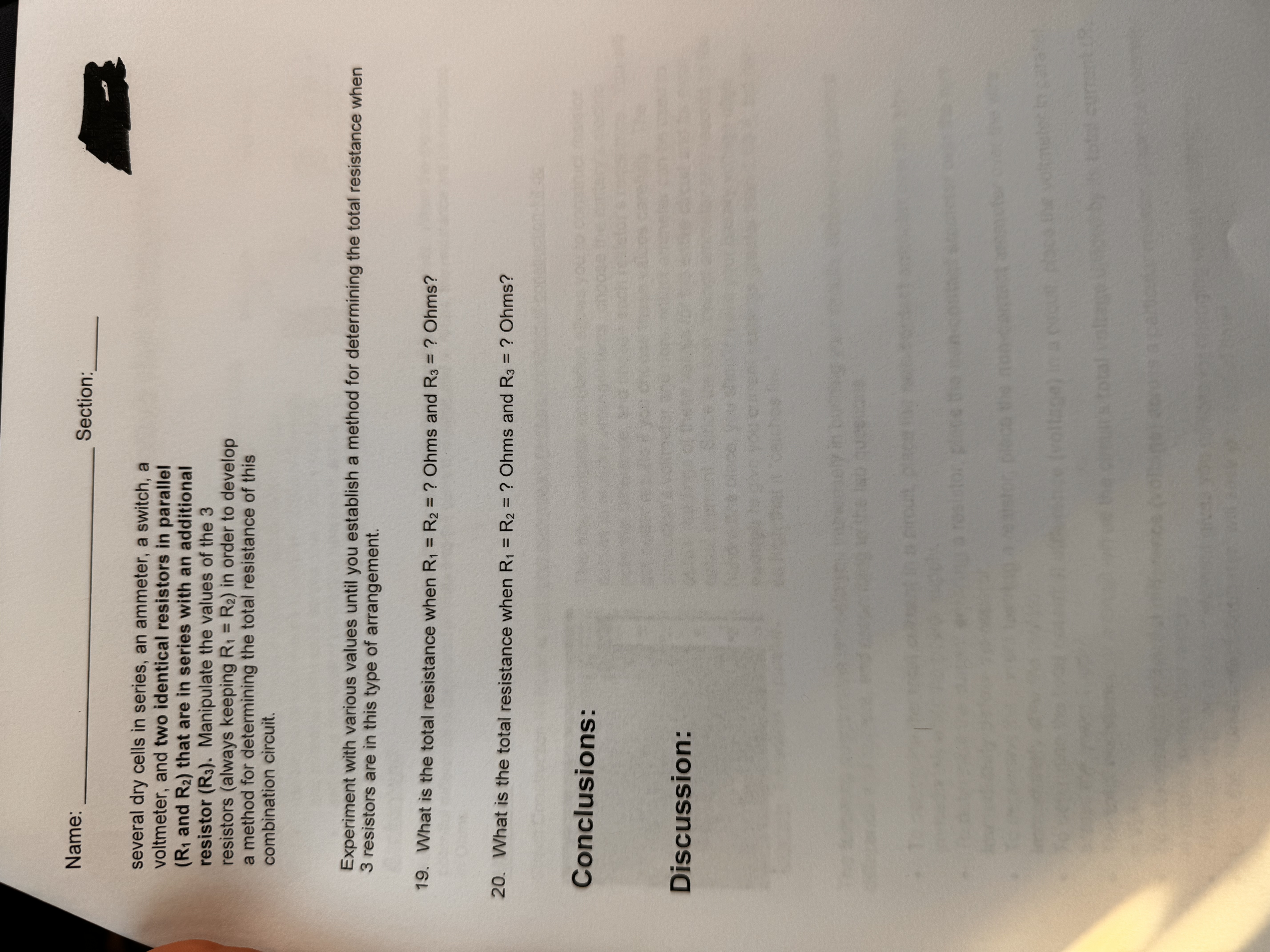 determine the result of connecting resistors in series determine the result of