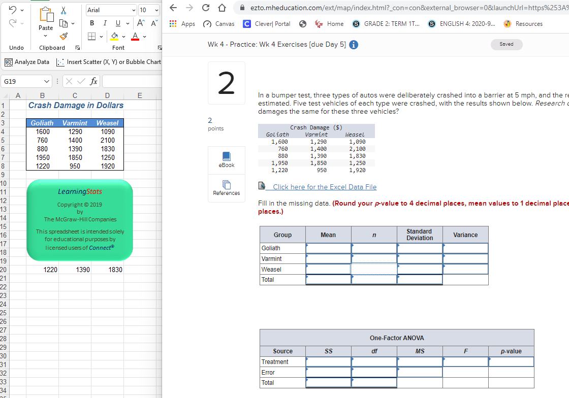 Arial 10 B I x ' Paste C Apps ezto.mheducation.com/ext/map/index.html?_con=con&external_browser=0&launchUrl=https%253A% Canvas C
