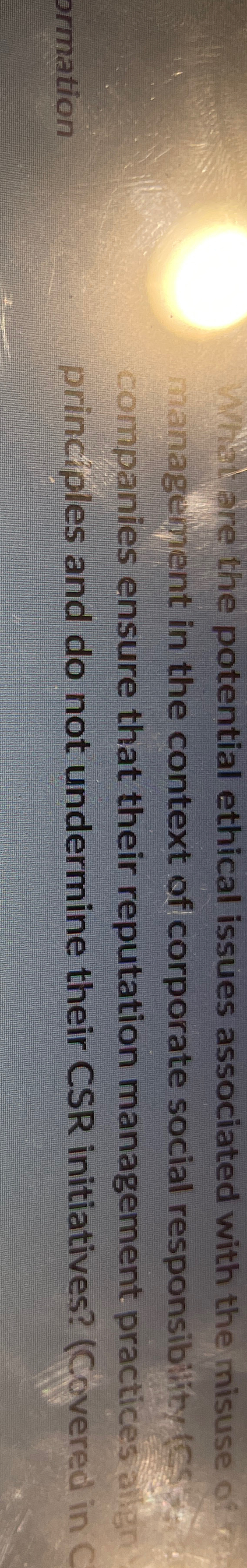 ormation (CS What are the potential ethical issues associated with the misuse