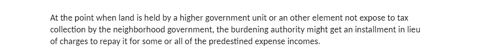 At the point when land is held by a higher government unit