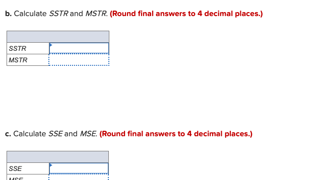 the following data: (You may find it useful to reference the Ftable.)