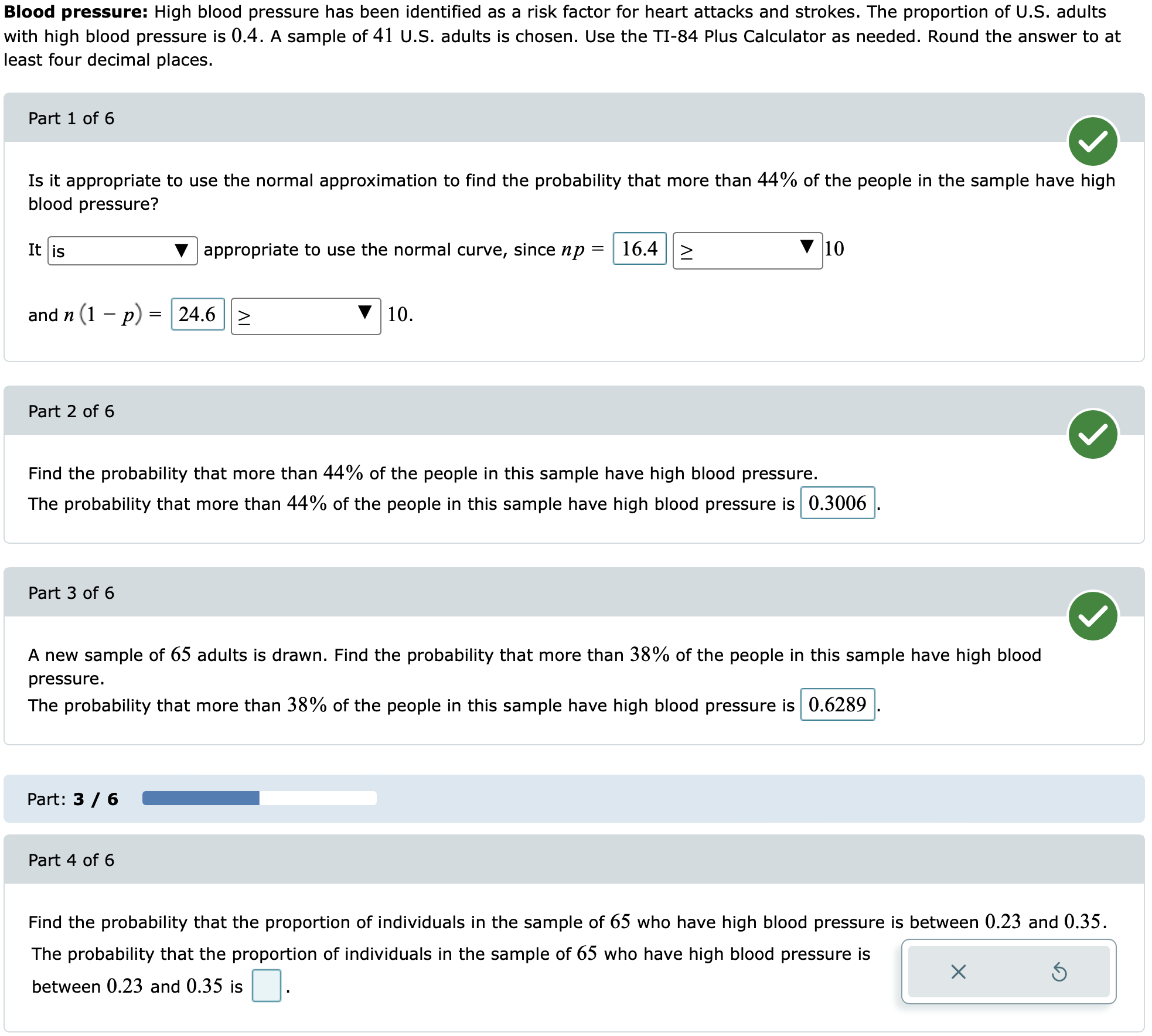 the normal distribution to find probabilities for x? (b) If appropriate find