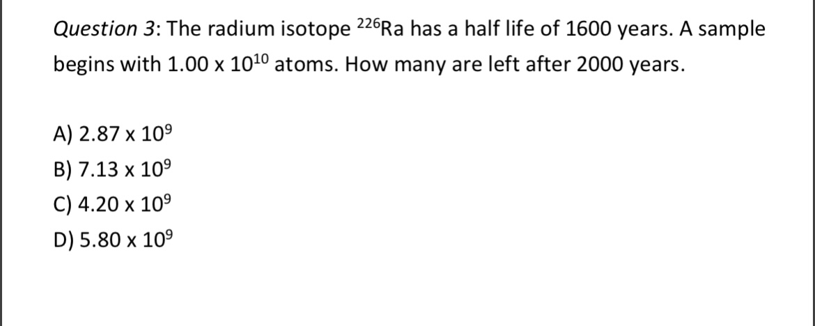 and beta radiation Question 2: Is 238Pu(Z = 84) 236 U(Z =