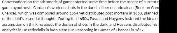 Conversations on the arithmetic of games started some time before the ascent