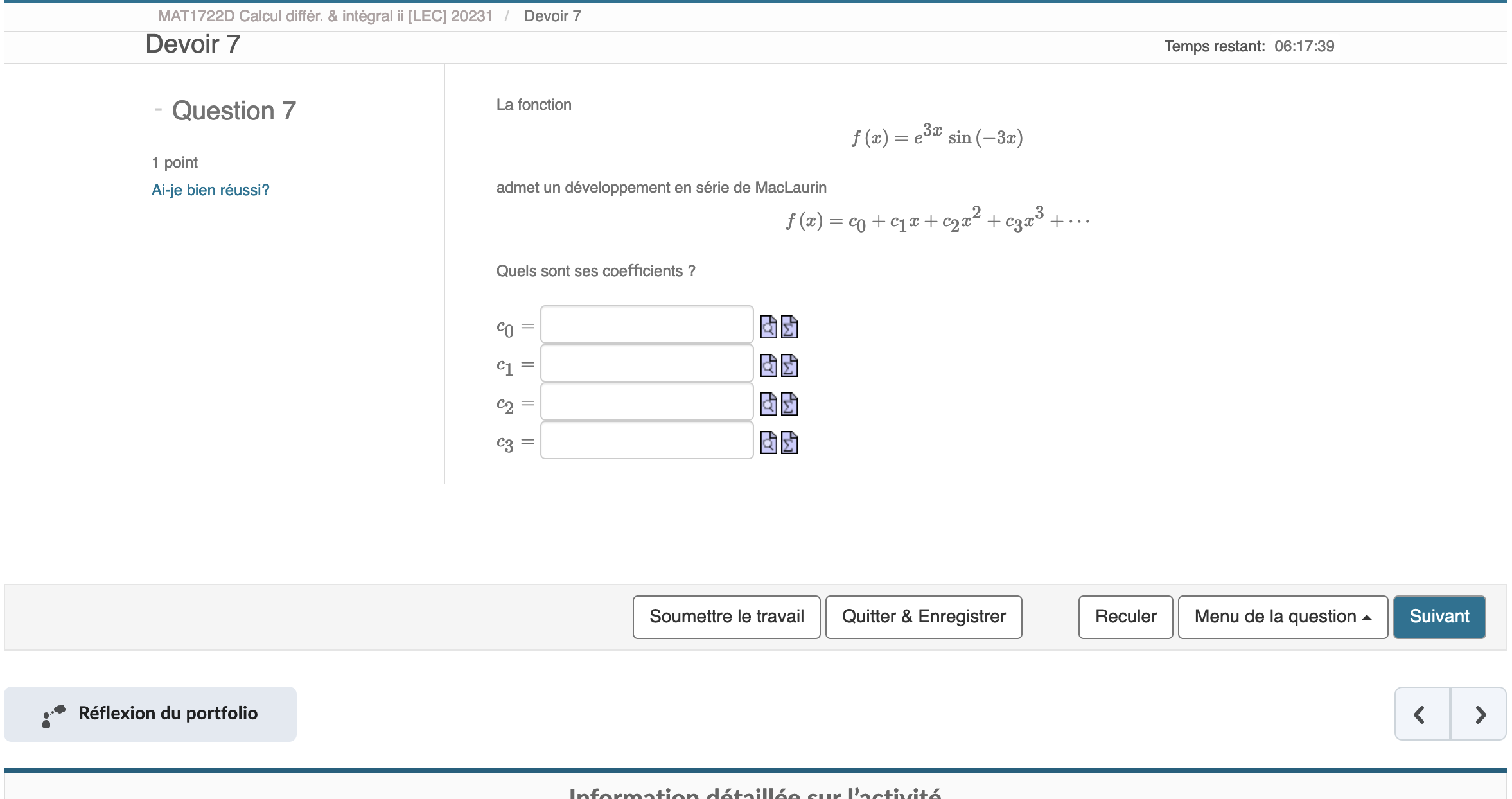 produit f (x) g (x) admet aussi un dveloppement en srie de
