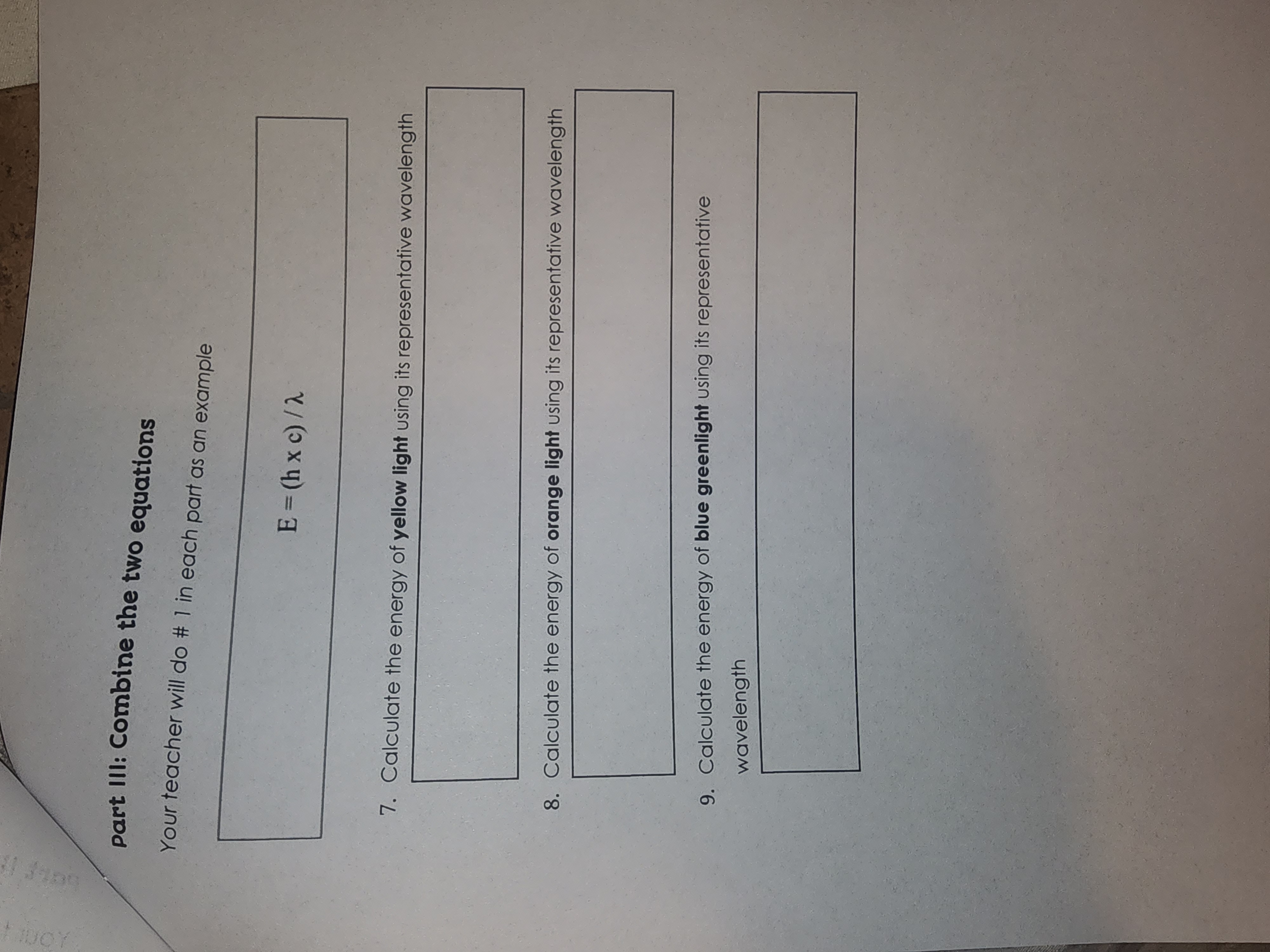 determined by the wavelengths of the light waves. This wavelength can be