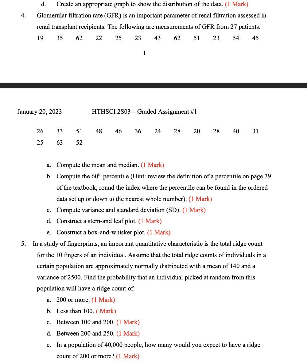 4. d. Create an appropriate graph to show the distribution of the
