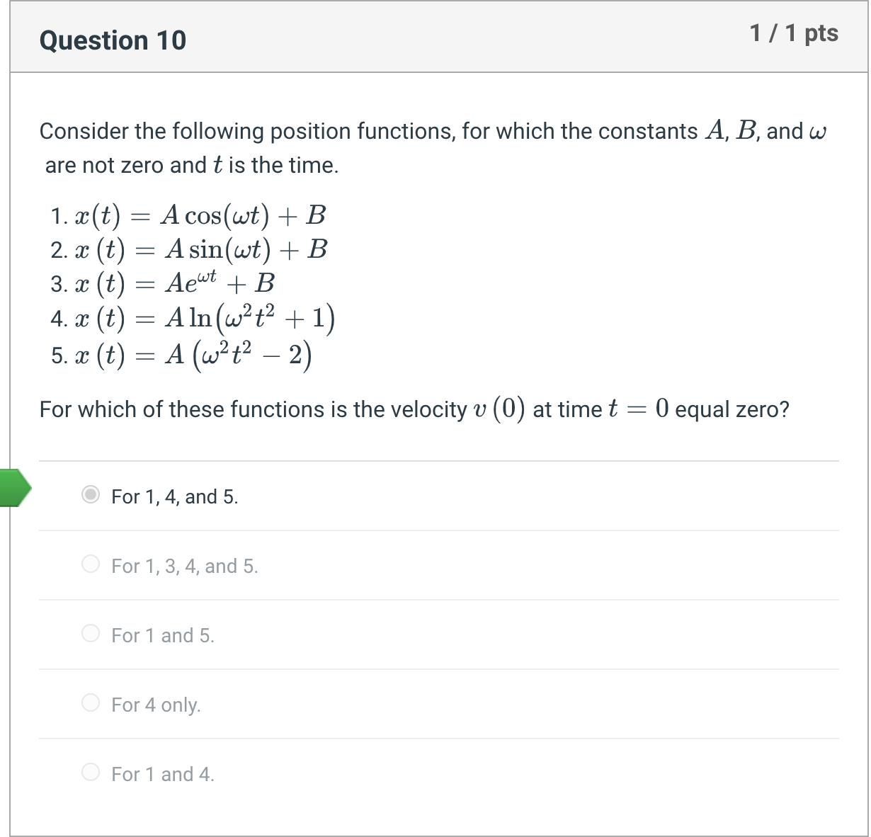 back and forth between positions A and C. An arrow with a