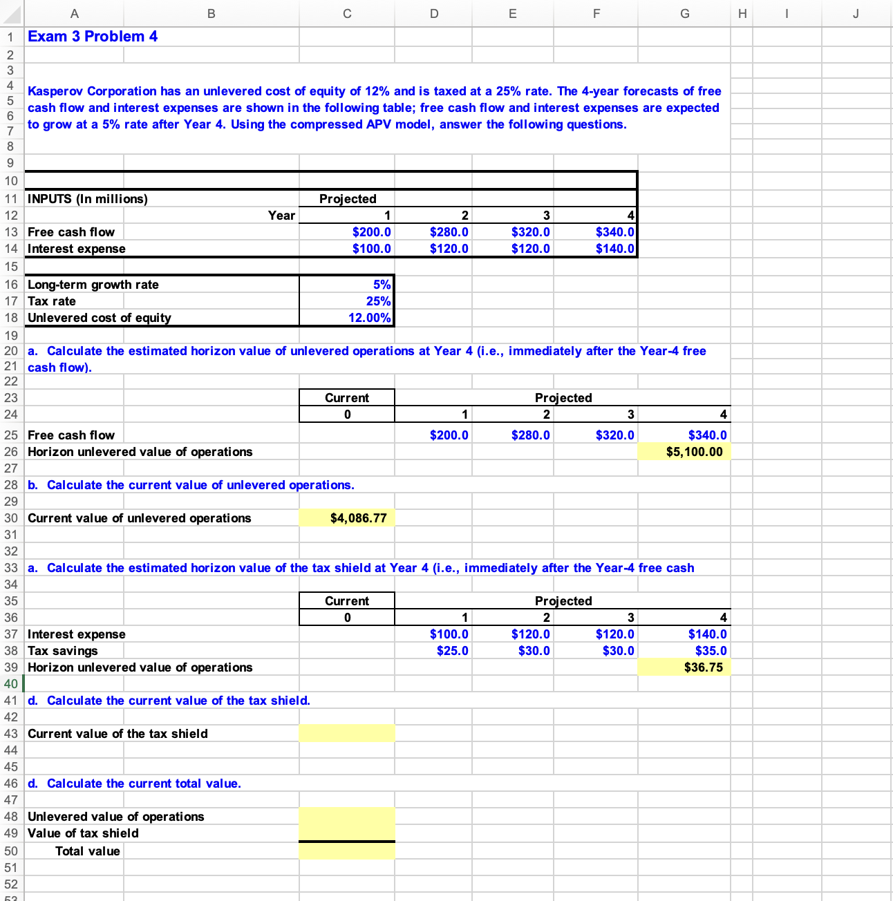 A 1 Exam 3 Problem 4 2 3 4 6 7 8