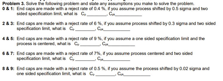 Problem 3. Solve the following problem and state any assumptions you make