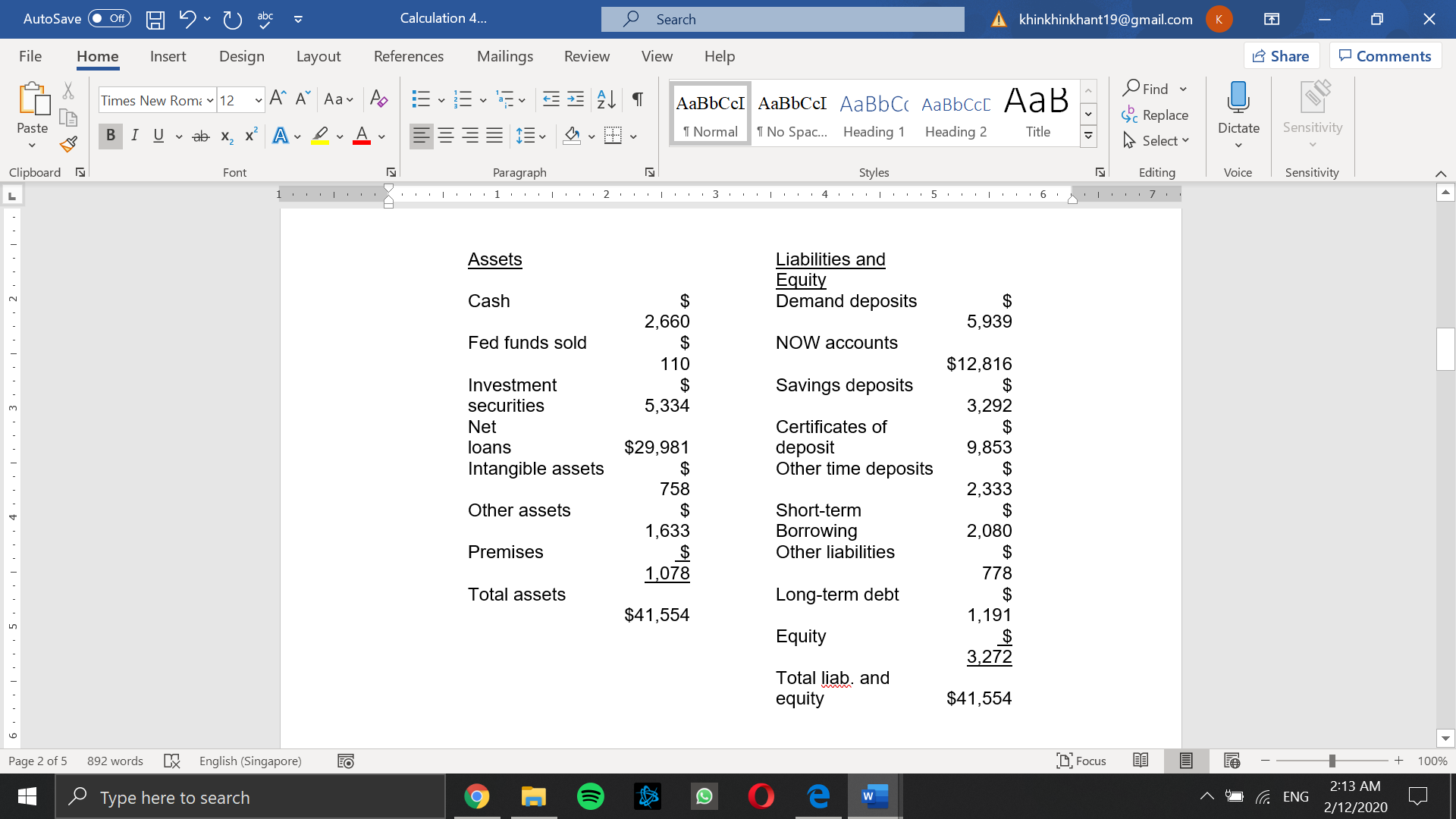 AutoSave Off Calculation 4... Search File Home Insert Design Layout References Mailings