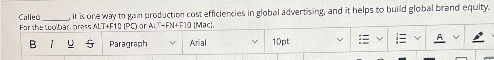 !!! ||| A Called it is one way to gain production cost