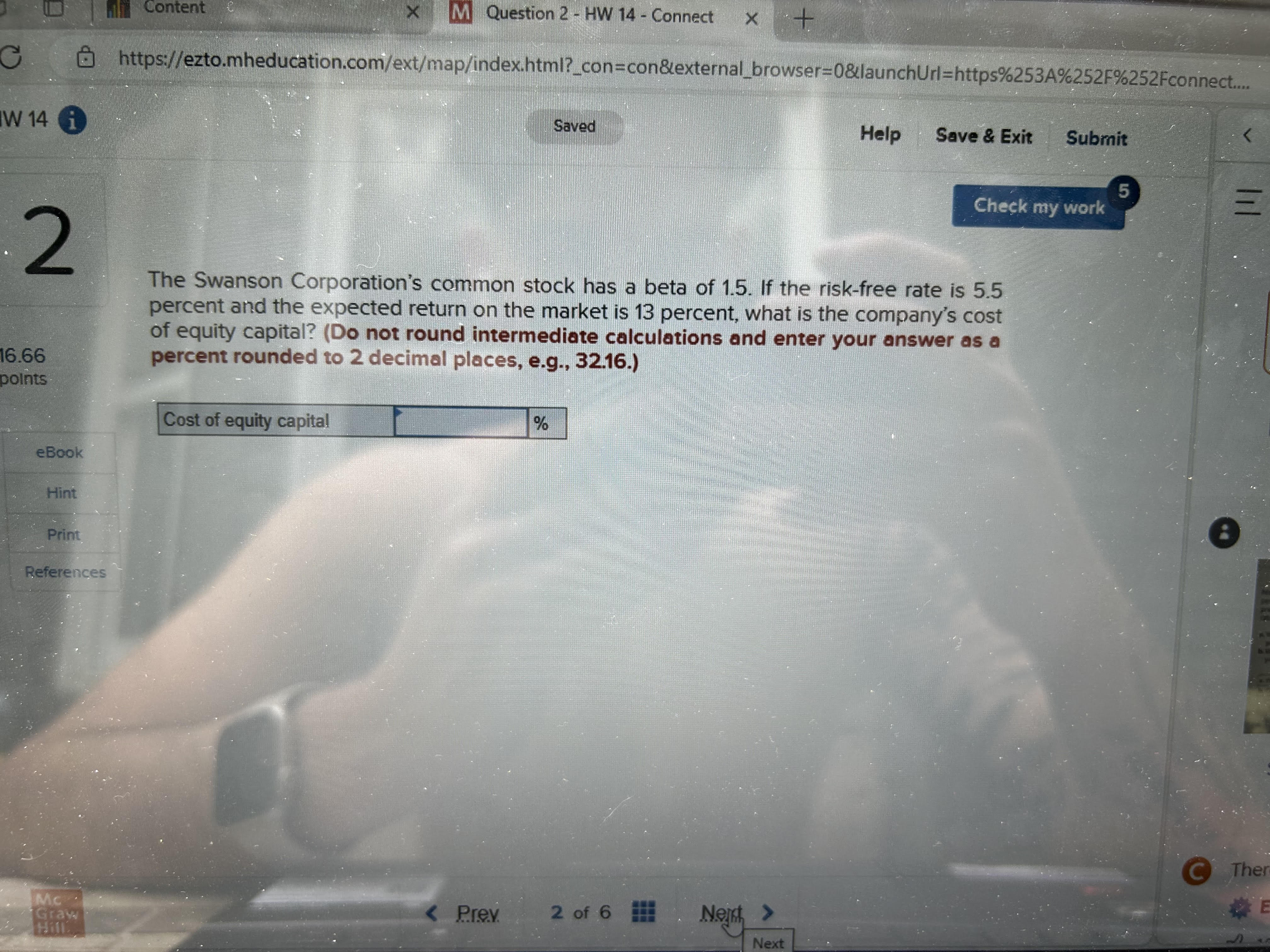 C W 14 1 Content X M Question 2 - HW 14