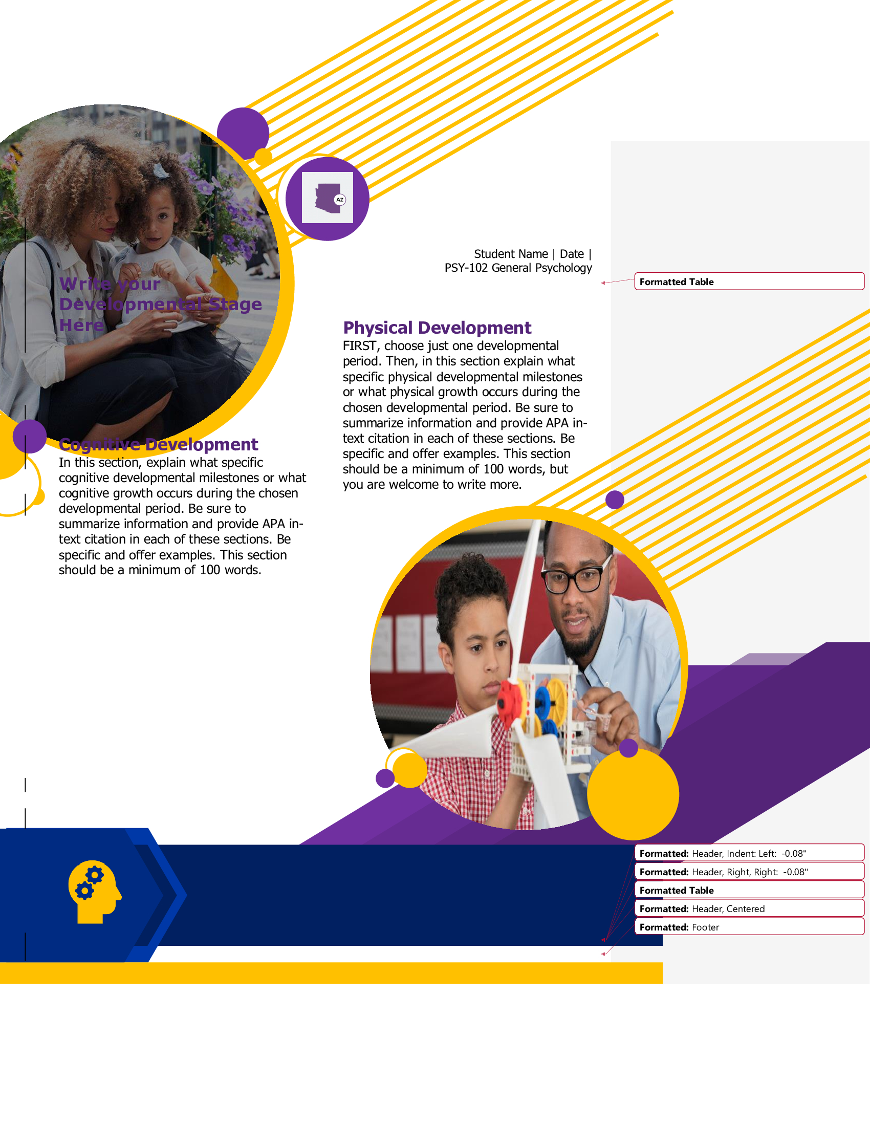 Student Name | Date | PSY-102 General Psychology Formatted Table Write our