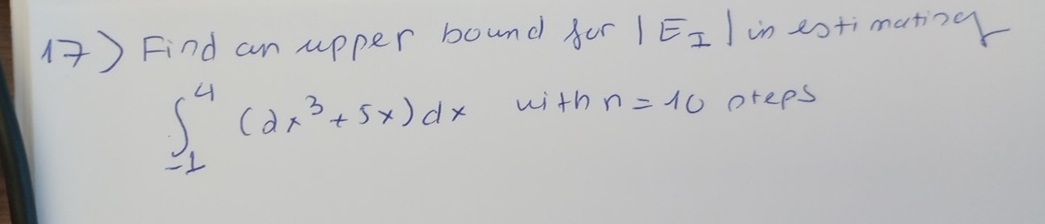 an upper bound for | EI | in estimating 17) Find 4