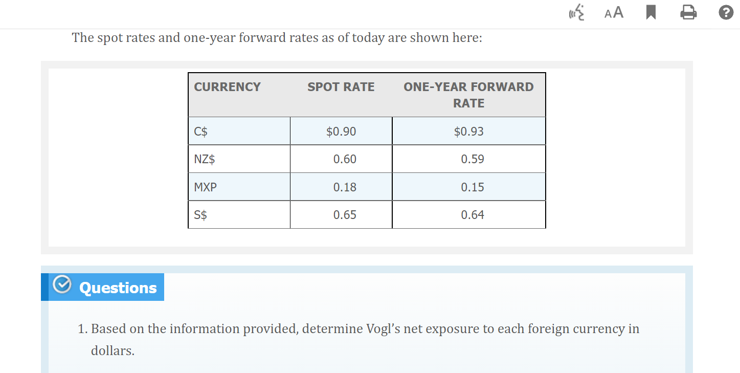 a U.S. firm creating a financial plan for the next year. It