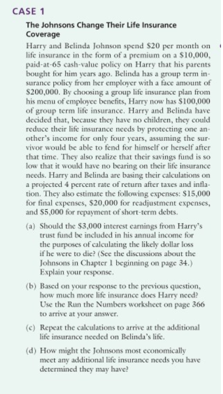 other items of expense just prior to and after death Income-replacement needs