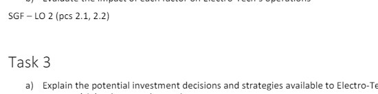 SGF LO 2 (pcs 2.1, 2.2) Task 3 a) Explain the potential