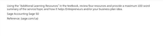 Using the "Additional Learning Resources in the textbook, review four resources and